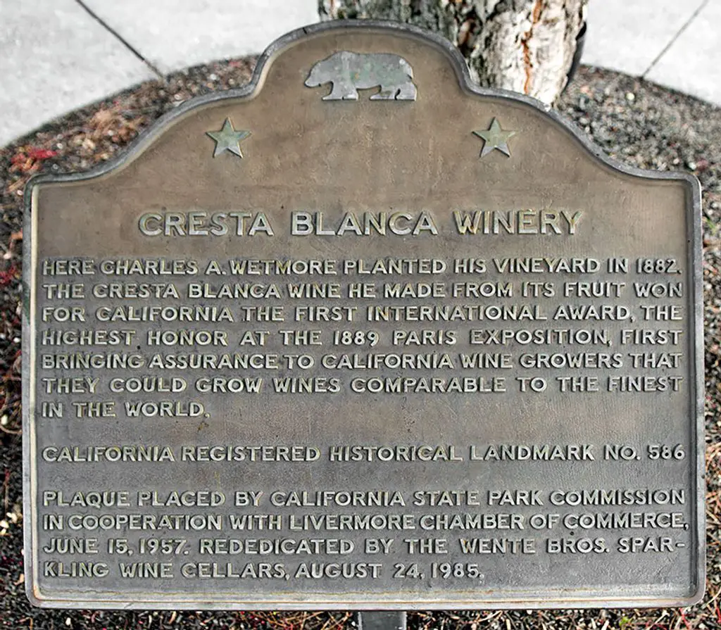 Cresta Blanca Winery (California Historical Landmark No. 586)